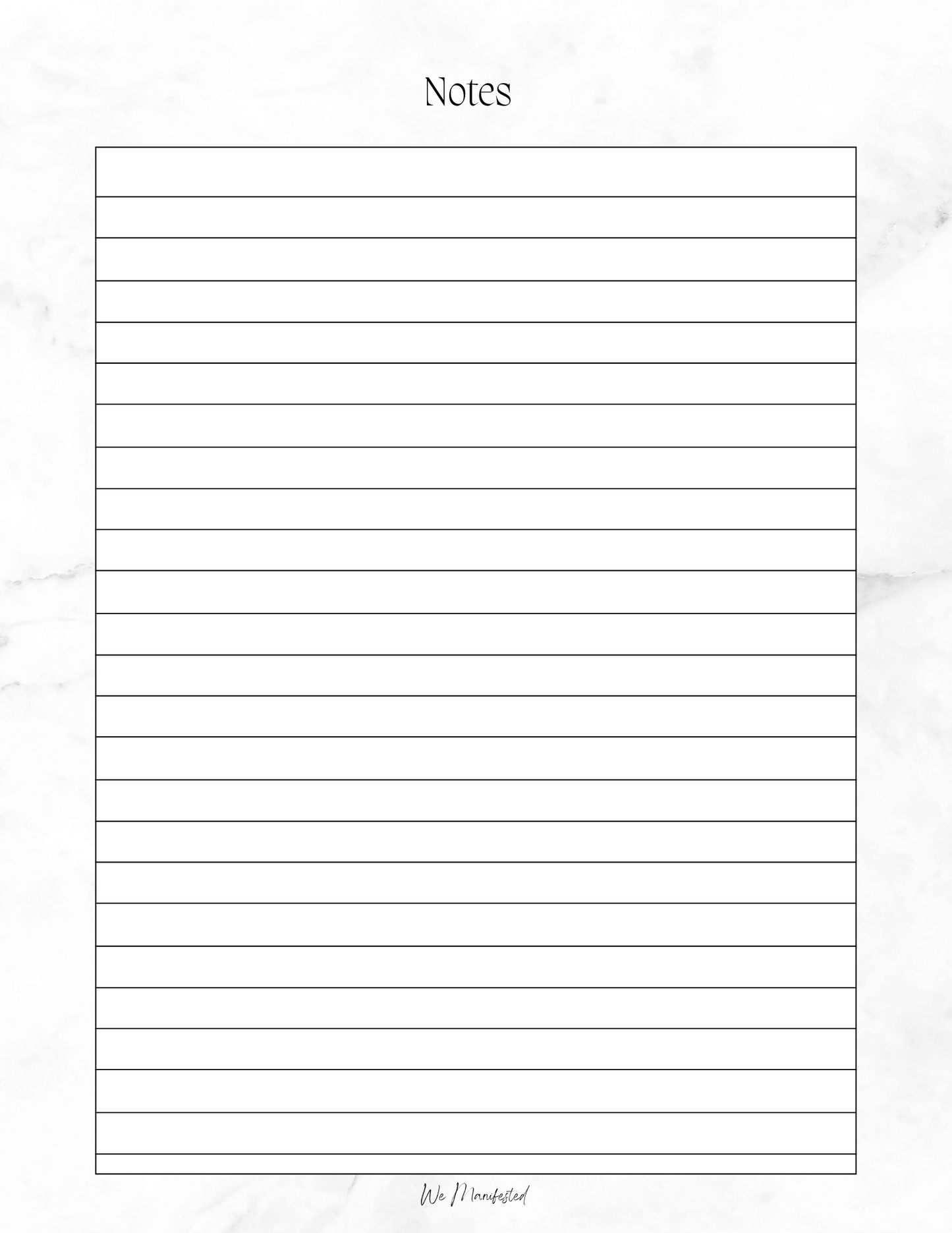Marble Classic Note Page A4