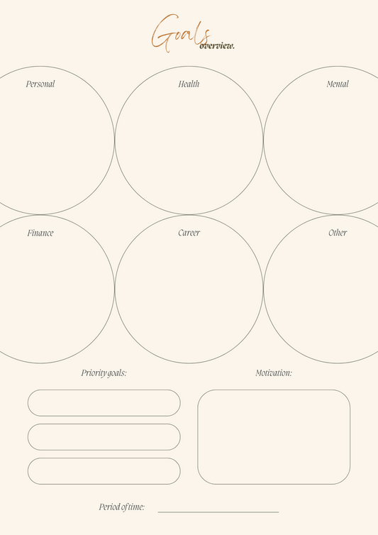 Goal Overview Printable -A4