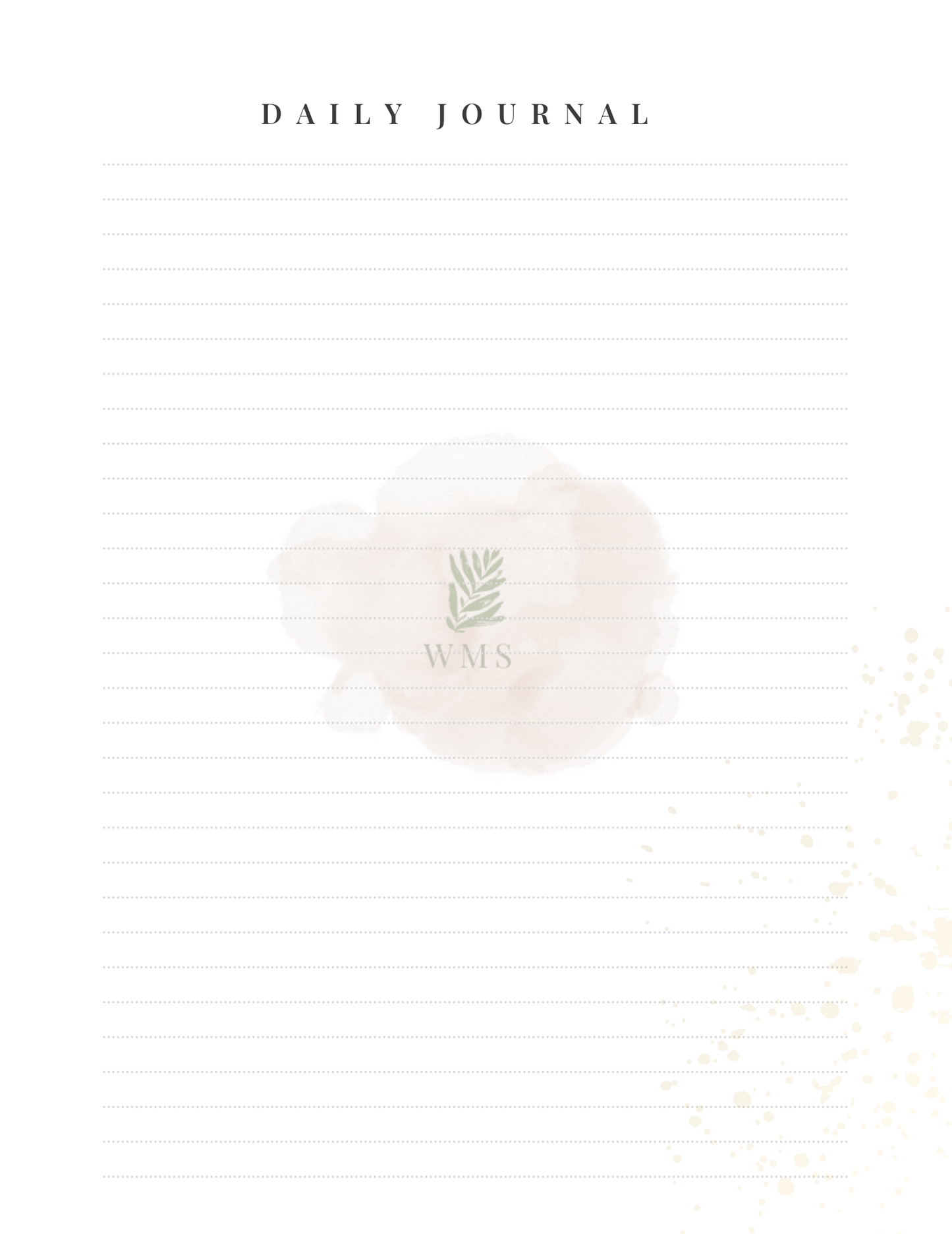 Simple Clean Journal Page