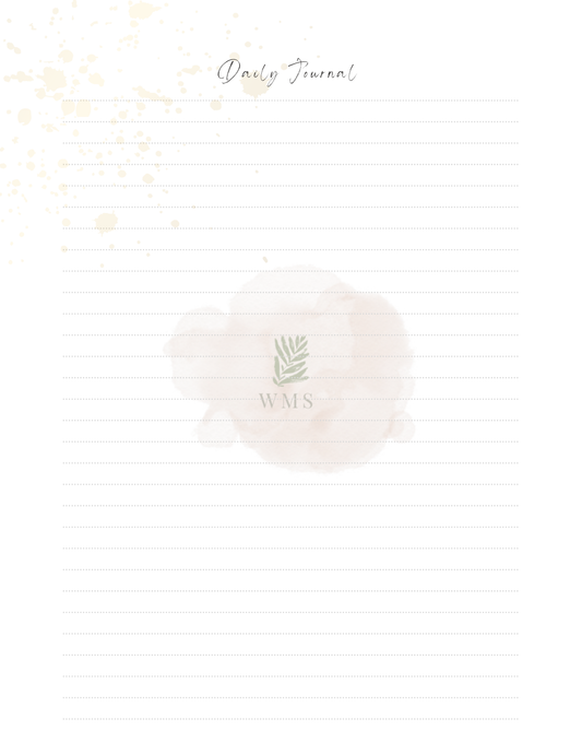 Simple Clean Journal Page Cursive