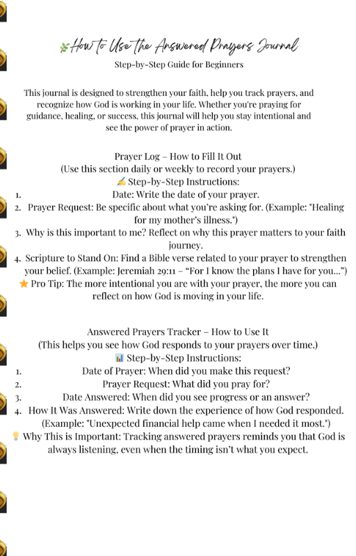 My Answered Prayers Journal – Faith, Reflection & Gratitude