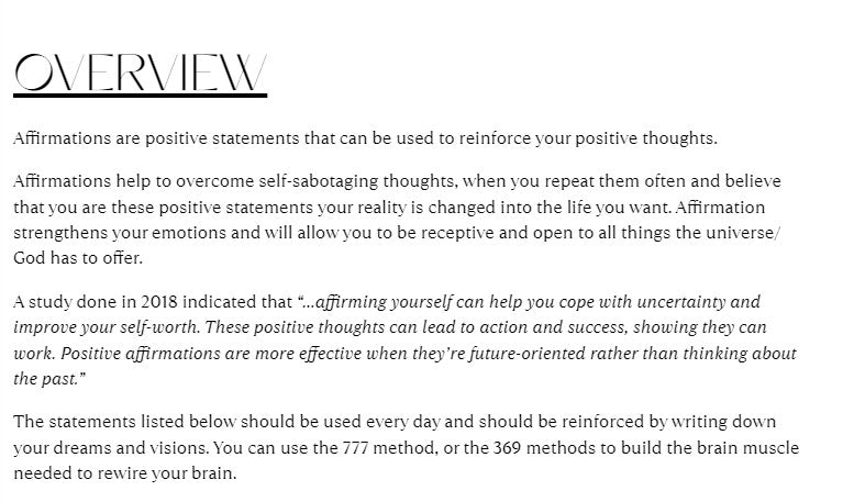 Your Ultimate Affirmation List | Free Daily Affirmations for Manifestation & Success